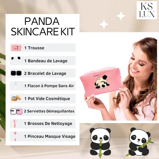 Kit skincare ado, coffret beauté skincare enfant, skin care enfant 10 ans, coffret soin visage efant, skin care adolescente, cadeau fille 12 ans avec brosse nettoyante visage et bandeau cheveux