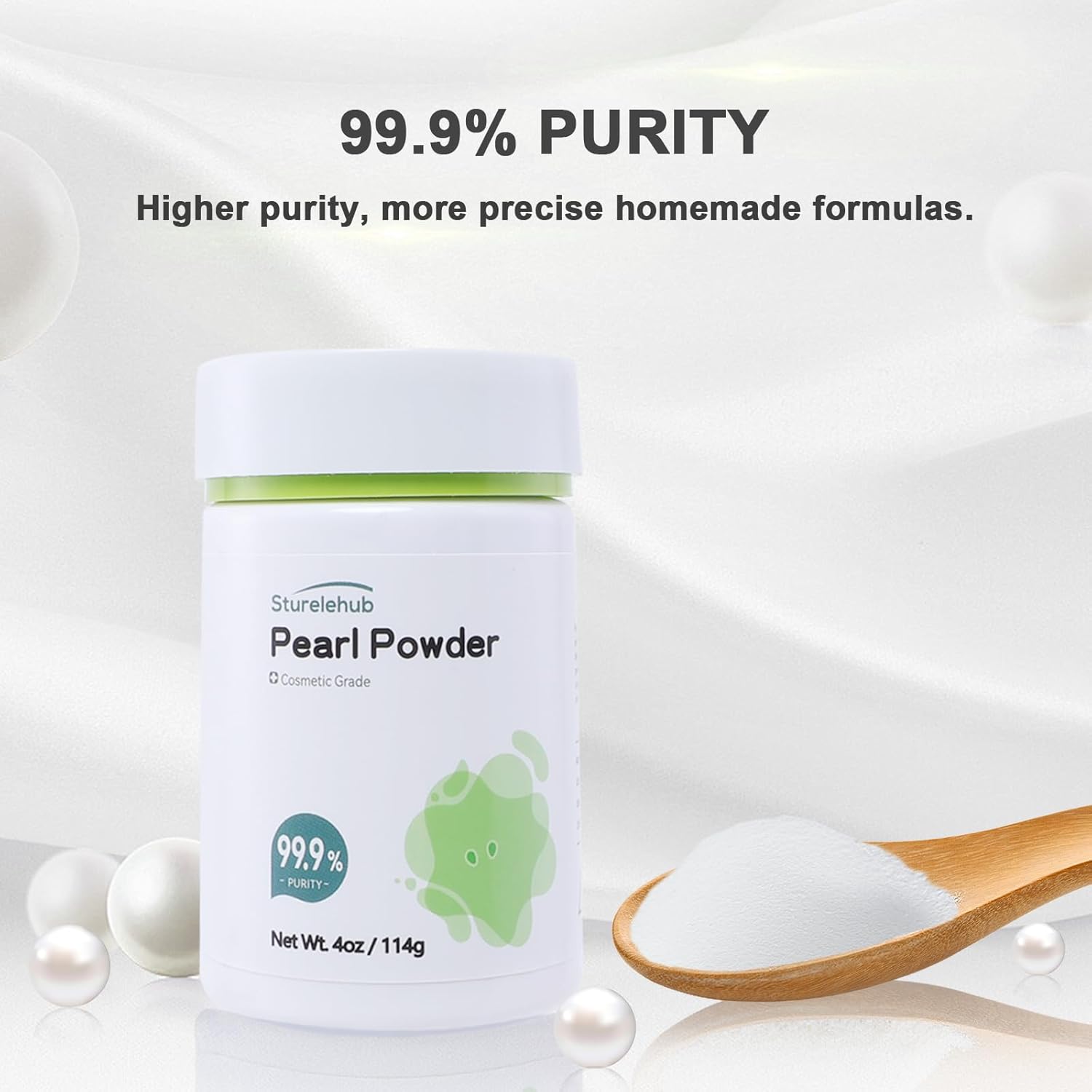 Poudre de perle, 114 g, pureté à 99,9 %, qualité cosmétique, poudre de perle bio pour masques, crèmes et lotions faits maison, poudre de perle bio pour cosmétiques à la maison