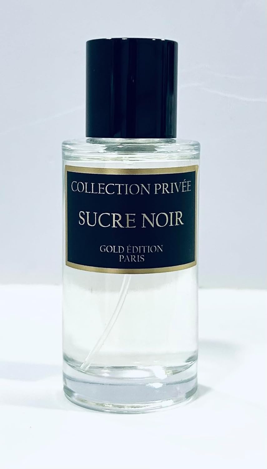 Parfum SUCRE NOIR Collection Privée Nouvelle Edition (Gold Edition), Idée Cadeau, un parfum longue durée et unisexe de 50 ml, fabriqué en France (SUCRE NOIR)