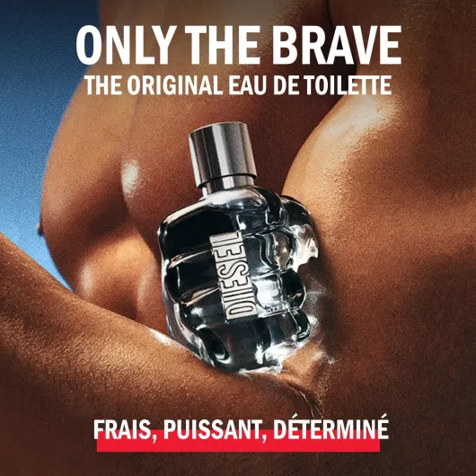 DIESEL Only The Brave - Eau De Toilette Homme - Boisé Ambré - Citron Frais, Ambre & Accord de Cuir - Tenue Longue Durée - Spray Vaporisateur 35 ml (Lot de 1)