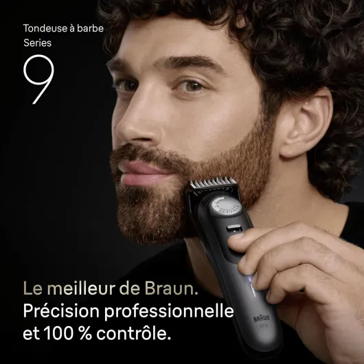 Tondeuse Barbe Homme Series 9 BT9565, Titane - Etanche, Batterie Rechargeable, +14 Outils de Barbier, Lame Ultra Affutée, Coffret avec Etui de Voyage, Emballage en Carton
