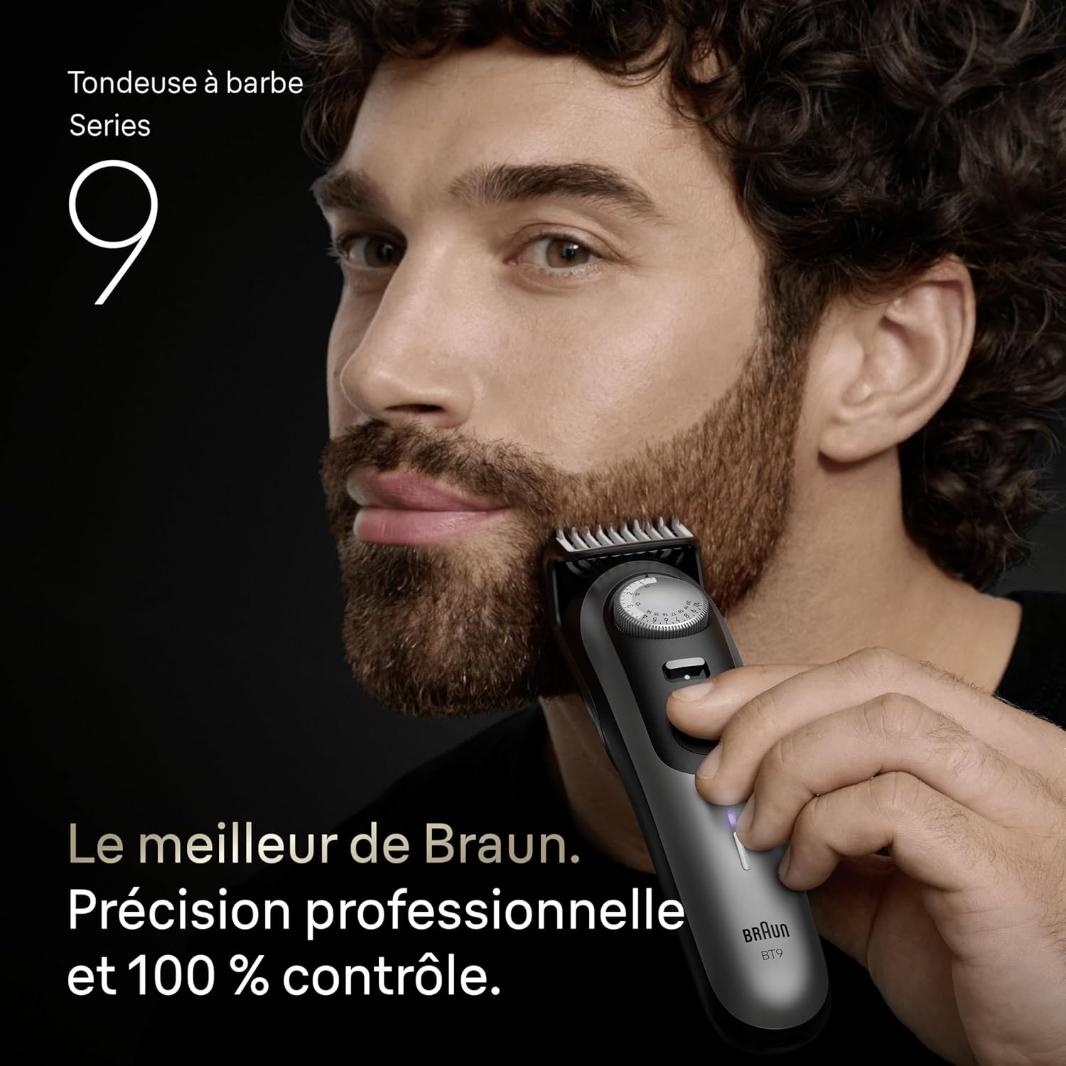 Tondeuse Barbe Homme Series 9 BT9545, Chrome - Etanche, Batterie Rechargeable, Lame ProBlade, 52 Longueurs, Coffret avec +11 Outils de Barbier, Etui de Voyage, en Carton Braun Series 9 BT9545