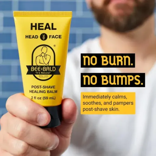 Test Bee Bald HEAL : le baume post-rasage qui calme bien le feu du crâne (mais pas parfait)