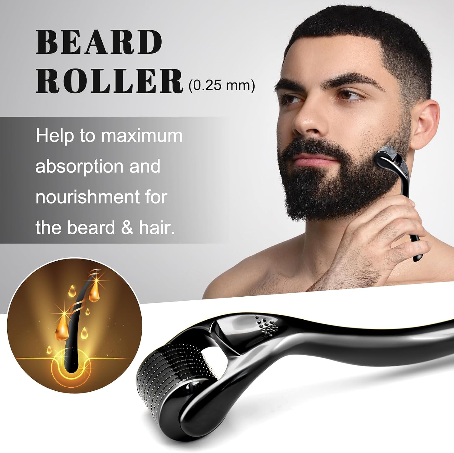 Coffret Kit Soin Barbe Homme,Idee Cadeau Homme Original pour Papa Frere Lui Mari Son Copain,Kit Entretien Barbe Complet ave Shampoing,Conditionneur,Huile,Baume,Roller,Shaper,Peigne,Brosse,Ciseaux,Sac Sans parfum