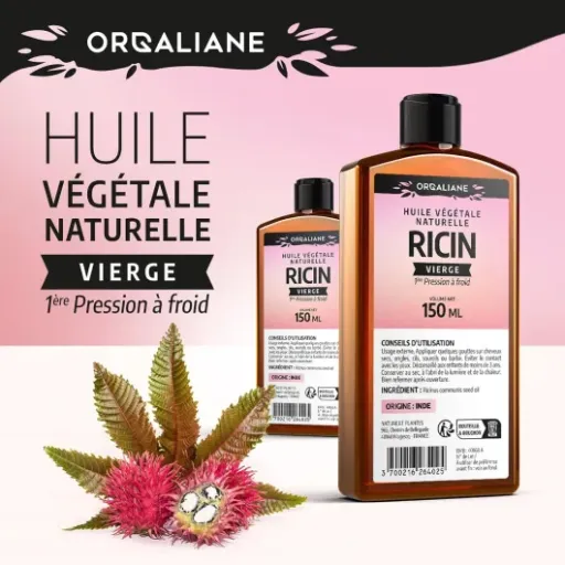 Test Huile de Ricin Orgaliane 150 ml : une huile épaisse qui fait le job pour cheveux, barbe et cils