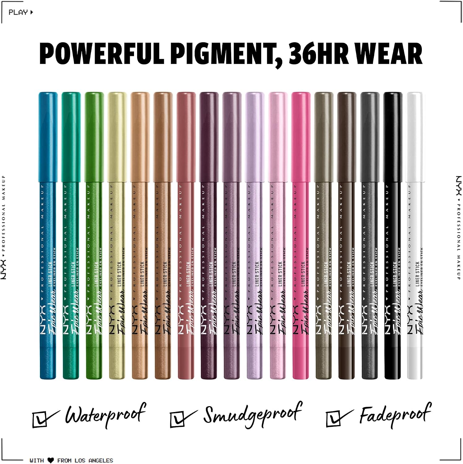 Crayon Yeux Epic Wear Deepest Brown Waterproof - 36h tenue waterproof, Pigmentation intense, Ne coule pas, Tons mats et métalliques Unité Deepest Brown