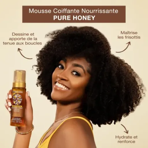 Test Creme of Nature Pure Honey Mousse Coiffante : des boucles propres sans effet carton ?