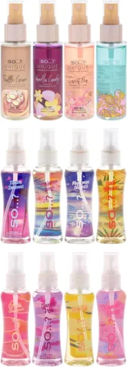 �? Summer Escapes, Body Mist by So…? & Unique Coffret Cadeau Brume Corporelle Parfumée Pour Femme (4x50ml) Lot de 3