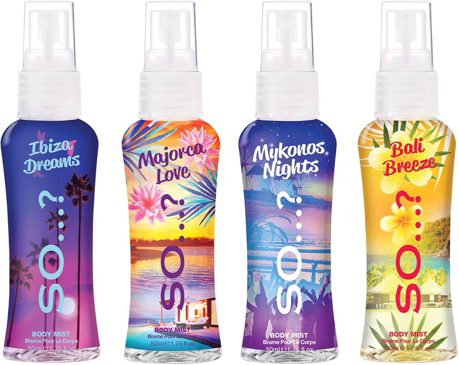 �? Summer Escapes Coffret Cadeau Brume Corporelle Parfumée Pour Femme (4x50ml) Blue Crush