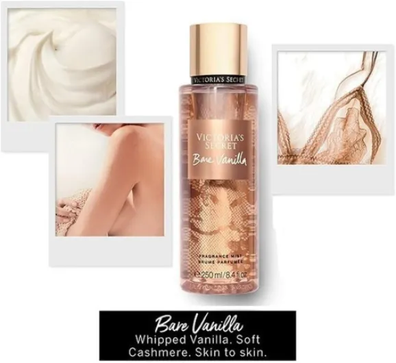 Victoria'S Secret, Bare Vanilla - Brume parfumée - 250 ml - Fruité 250 ml (Lot de 1)