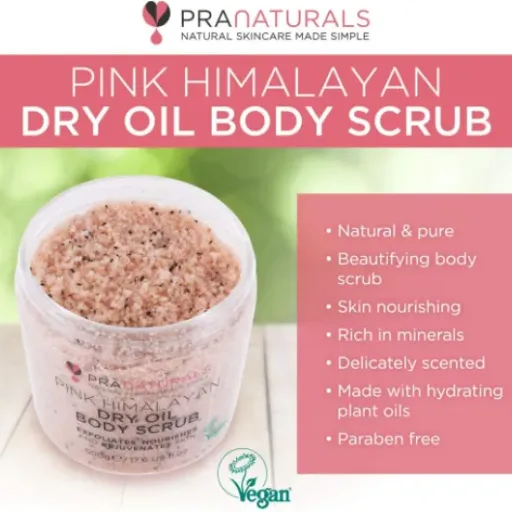 Test PraNaturals Gommage Corporel au Sel Rose de l'Himalaya : un gommage qui fait le job sans chichis