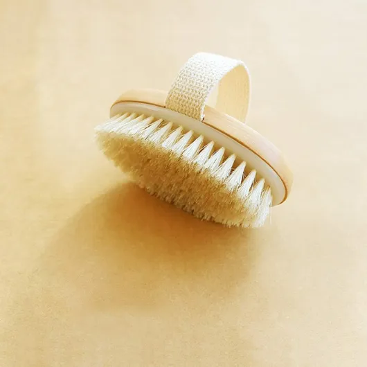 Brosse pour le corps La brosse de bain à poils exfoliante naturels pour éliminer les toxines cellulites de la peau morte Le traitement, Améliorer les fonctions lymphatiques, Exfoliant