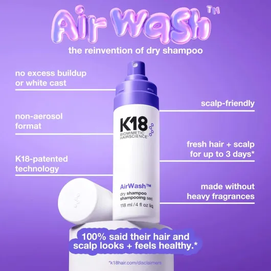Shampoing sec K18 AirWash™ 118 ml (Lot de 1)